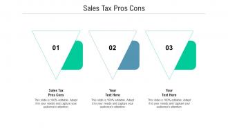 Sales tax pros cons ppt powerpoint presentation icon samples cpb