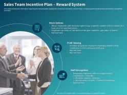Sales team incentive plan reward system ppt powerpoint presentation outline grid