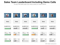 Sales team leaderboard including demo calls