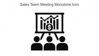 Sales Team Meeting Monotone Icon In Powerpoint Pptx Png And Editable Eps Format