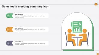 Sales Team Meeting Summary Icon