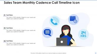 Sales team monthly cadence call timeline icon