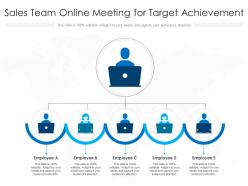 Sales team online meeting for target achievement