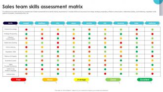 Sales Team Skills Assessment Matrix Performance Improvement Plan Ppt Grid