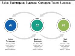 Sales techniques business concepts team success training development