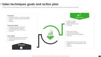 Sales Techniques Goals And Action Plan
