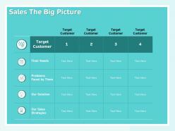 Sales The Big Picture Strategies Solution Ppt Powerpoint Presentation Background Images