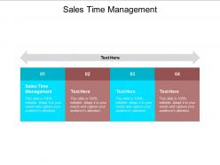 Sales time management ppt powerpoint presentation show topics cpb