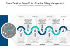 Sales timeline powerpoint slide for billing management infographic template