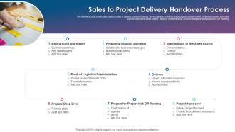 Sales To Project Delivery Handover Process