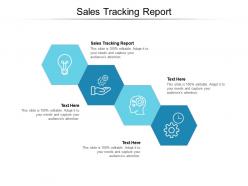 Sales tracking report ppt powerpoint presentation professional graphics design cpb