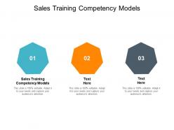 Sales training competency models ppt powerpoint presentation professional slide cpb