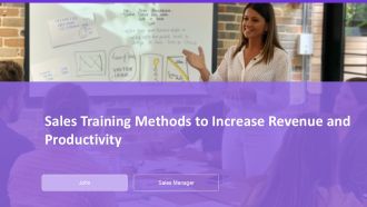 Sales Training Methods To Increase Revenue And Productivity PPT Example AT
