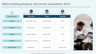 Sales Training Program And Course Assessment Sheet