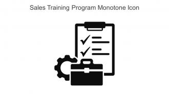 Sales Training Program Monotone Icon In Powerpoint Pptx Png And Editable Eps Format