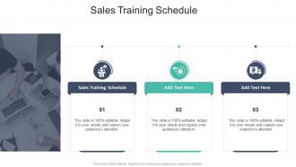 Sales Training Schedule In Powerpoint And Google Slides Cpb