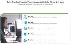 Sales Training Strategic Planning Agenda Slide For Metric Unit Mass Infographic Template