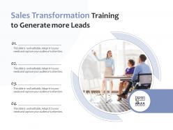 Sales transformation training to generate more leads