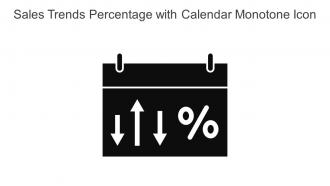 Sales Trends Percentage With Calendar Monotone Icon In Powerpoint Pptx Png And Editable Eps Format