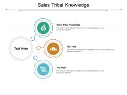 Sales tribal knowledge ppt powerpoint presentation infographic template examples cpb
