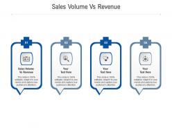 Sales volume vs revenue ppt powerpoint presentation ideas master slide cpb