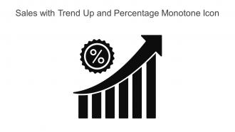 Sales With Trend Up And Percentage Monotone Icon In Powerpoint Pptx Png And Editable Eps Format