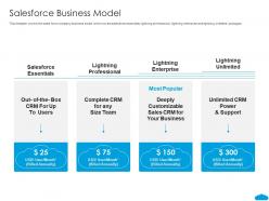 Salesforce Business Model Salesforce Investor Funding Elevator