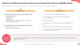 Salesforce certified development lifecycle and deployment exam and eligibility details