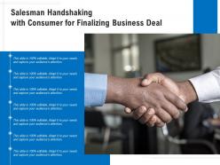 Salesman Handshaking With Consumer For Finalizing Business Deal