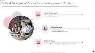 Salient features of business productivity management software investor funding elevator