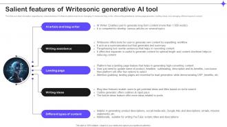 Salient Features Of Writesonic Generative Ai Tool Splendid 10 Generative Ai Tools AI SS V