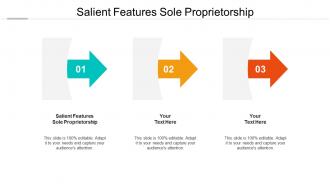 Salient features sole proprietorship ppt powerpoint presentation icon background cpb