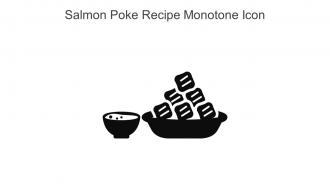 Salmon Poke Recipe Monotone Icon In Powerpoint Pptx Png And Editable Eps Format