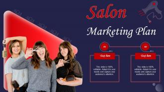 Salon Marketing Plan Ppt Powerpoint Presentation File Designs