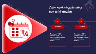 Salon Marketing Planning Icon With Timeline