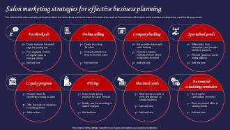 Salon Marketing Strategies For Effective Business Planning