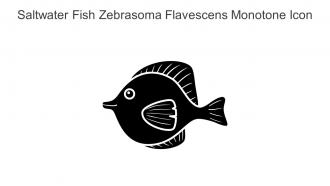 Saltwater Fish Zebrasoma Flavescens Monotone Icon In Powerpoint Pptx Png And Editable Eps Format