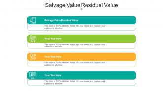 Salvage Value Residual Value Ppt Powerpoint Presentation Ideas Brochure Cpb