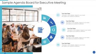 Sample agenda board for executive meeting infographic template