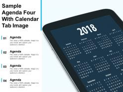 Sample agenda four with calendar tab image