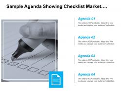 Sample agenda showing checklist market image