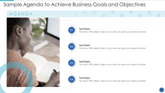 Sample agenda to achieve business goals and objectives infographic template