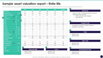 Sample Asset Valuation Report Finite Life Brand Value Measurement Guide