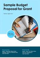 Sample Budget Proposal For Grant Example Document Report Doc Pdf Ppt