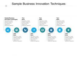 Sample business innovation techniques ppt powerpoint presentation format cpb