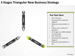 Sample business model diagram 3 stages triangular new strategy powerpoint templates