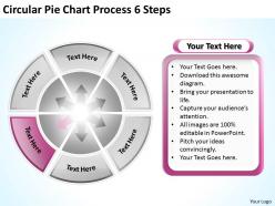 Sample business model diagram circular pie chart process 6 steps powerpoint templates
