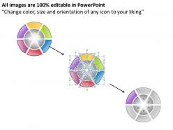 Sample business model diagram circular pie chart process 6 steps powerpoint templates
