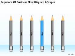 Sample business model diagram flow 6 stages powerpoint templates ppt backgrounds for slides