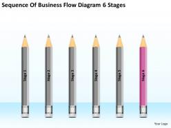 Sample business model diagram flow 6 stages powerpoint templates ppt backgrounds for slides